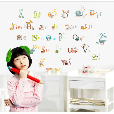 Decal dán tường Bé làm quen chữ cái AmyShop DB017
