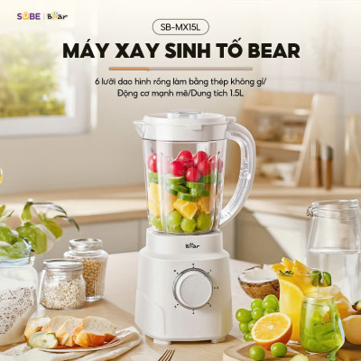 Máy Xay Sinh Tố Bear 1.5L SB-MX15L 700W - Hàng Chính Hãng