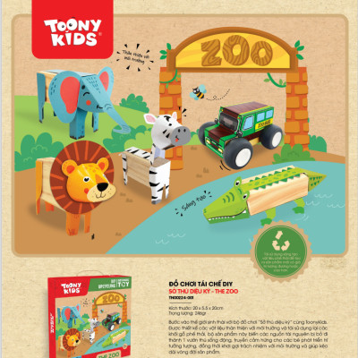 Bộ Đồ Chơi DIY TOONYKIDS Sở Thú Kì Diệu The Zoo TN00224-001 [Tặng Kèm Sticker]