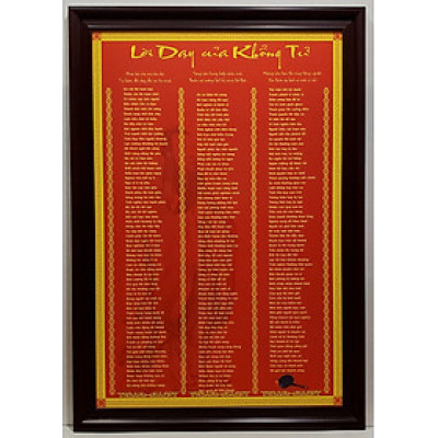 Tranh chữ LỜI DẠY CỦA ĐỨC KHỔNG TỬ