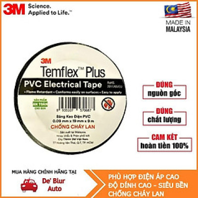 Băng keo điện PVC chống cháy lan 19mm x 18m 3M 1518