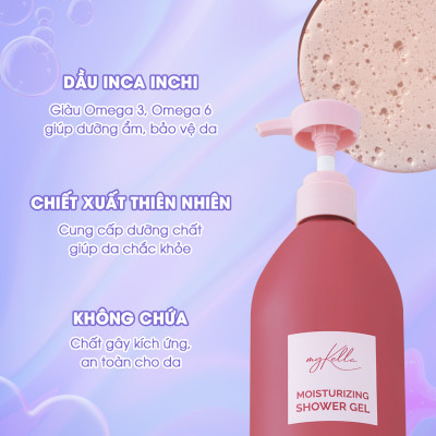 Sữa Tắm myKella Hương Nước Hoa Dưỡng Da Mịn Màng Chiết Xuất Thiên Nhiên An Toàn Cho Mọi Loại Da 500ml