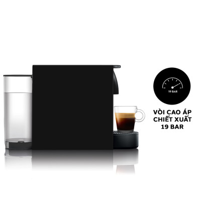 Bộ máy pha cà phê Nespresso Essenza Mini Đen & máy đánh sữa Aeroccino 3 - Hàng chính hãng