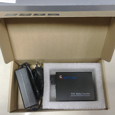 Bộ chuyển đổi quang điện Gigabit 8 POE 10/100/1000 M kèm cổng SC 1 sợi GNETCOM GNC-6109GE-20B (1 thiết bị ) - Hàng Chính Hãng