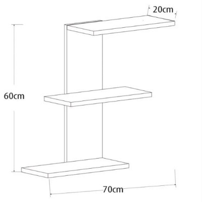 Kệ Gỗ Trang Trí Treo Tường Juno Sofa CTKT511 KT 70 x 60 x 21.7cm