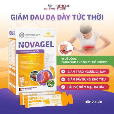 Combo Viên Uống Tinh Chất Nghệ Hỗ Trợ Giảm Đau Dạ Dày Novacurmin Hủ 30v + Gói Uống Hỗ Trợ Giảm Đau Dạ Dày Novagel