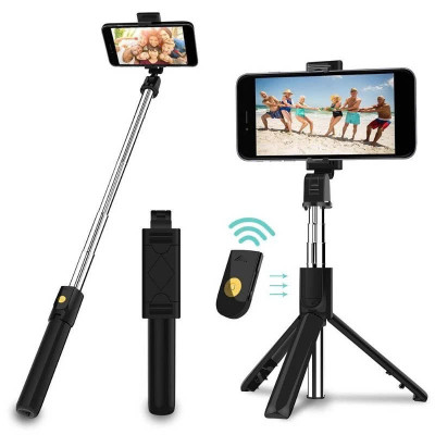 Tripod Gậy Selfie Có Đèn Trợ Sáng & Remote – Gấp Gọn, Dễ Mang, Hỗ Trợ Quay Chụp Mọi Nơi
