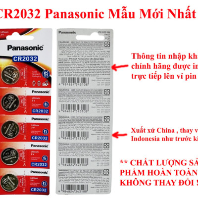 Pin CR2032 Panasonic Lithium 3V - 1 Viên