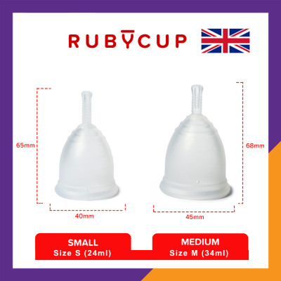 Cốc Nguyệt San Ruby Cup Anh Trong Suốt - Độ Mềm Phù Hợp Phụ Nữ Việt - Vật liệu 100% Sillicon Y Tế Đạt Tiêu Chuẩn FDA – Hàng Chính Hãng Thương Hiệu Được Yêu Thích Tại Anh Và Hơn 36 Quốc Gia - Ruby Cup Clear