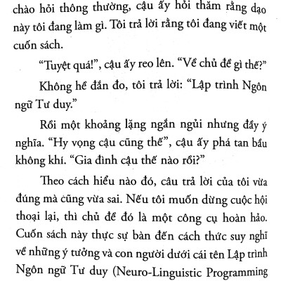 Sách- NLP Căn Bản- Introducing NLP-Những Kỹ Thuật Tâm Lý Để Thấu Hiểu Và Gây Ảnh Hưởng Đến Người Khác (Tái Bản 2024)(159)- 2HBooks