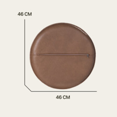 Đệm Lót Ghế Bằng Da Thật Ruột Mút Xốp Hình Tròn Êm Ái, Nệm Ngồi Bệt Decor 5101 | REEKO