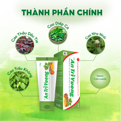Gel An Trĩ Vương Vinh Gia Giúp hỗ trợ Chăm Sóc Làm Mát, Dịu Da Dùng Khi Bị Trĩ, Táo Bón, Nứt Kẽ Hậu Môn Tuýp 20g