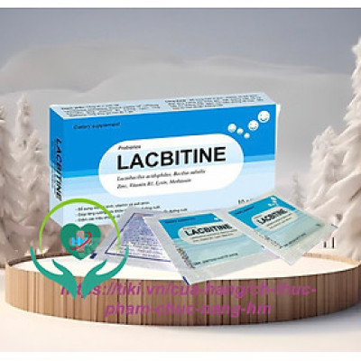 ￼Men tiêu hoá Lacbitine hộp 10 gói, Vinaphar, hỗ trợ tiêu chảy, táo bón