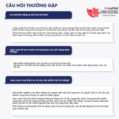 Lady Care Linh Hương Dung dịch vệ sinh phụ nữ làm hồng hết thâm se khít cô bé ngăn ngừa viêm nhiễm phụ khoa 150ml Tặng nước hoa cô bé 5ml