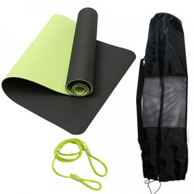 Thảm Yoga miDoctor Dày 6mm + Bao Thảm Yoga +Dây Buộc Thảm Yoga (Giao màu ngẫu nhiên)
