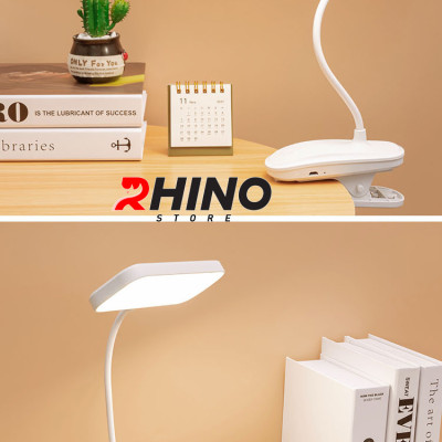 Đèn học LED gắn kẹp bảo vệ mắt chống cận cảm ứng Rhino L203, tích điện đa năng làm việc, để bàn học