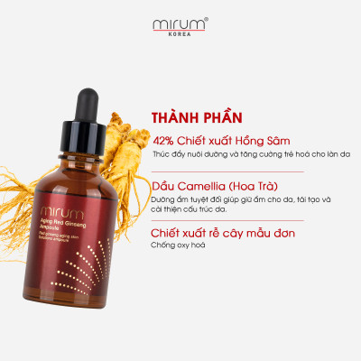 Tinh chất hồng sâm chống lão hóa, làm trắng, giữ ẩm Mirum 50ml