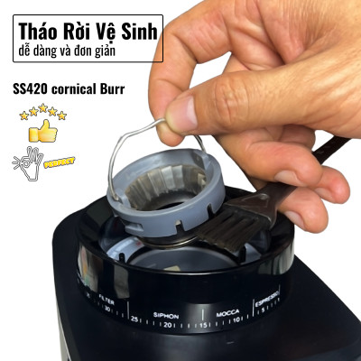 Máy Xay Cà Phê G69 Xay Hạt Cafe Pha Espresso,51 Cấp Độ Xay Mịn, Tự Động Auto, Hàng Chính Hãng