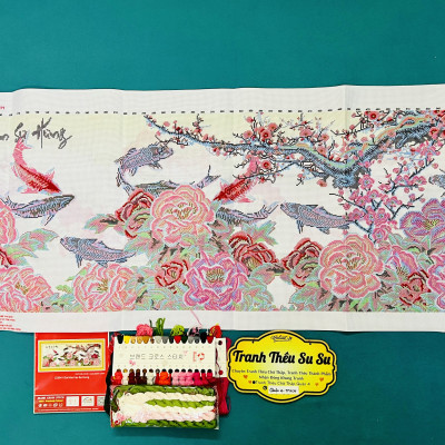 Tranh thêu chữ thập Gia hòa vạn sự hưng 223041