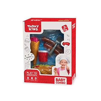 Bộ Đồ Chơi Bánh Mì Kem Xúc Xích Baby Combo TOONYKIDS TN076 [Tặng Kèm Sticker]