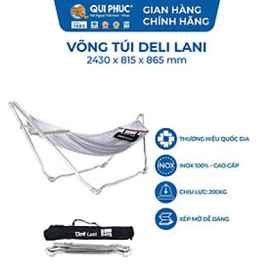 Võng Xếp Inox Qui Phúc – Gọn Nhẹ, Chịu Tải 200Kg, Phù Hợp Cho Gia Đình & Du Lịch