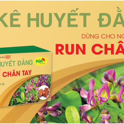 PQA Kê Huyết Đằng là dược phẩm thảo dược hỗ trợ các triệu chứng run chân tay, đau đầu, chóng mặt cho người bị run chân tay, co giật do trúng phong.