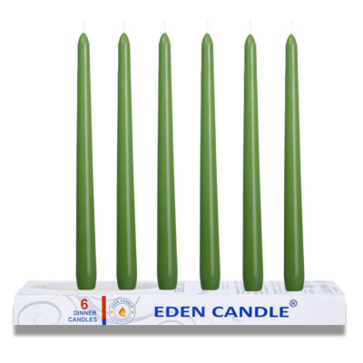Hộp 6 Nến Thơm Taper Eden Candle FTRAMART EDC2331 (25cm) - Xanh Lá