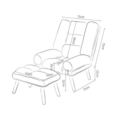 Ghế Thư Giãn, Ghế sofa nệm thư giãn, ghế ngồi ban công, ghế nằm đọc sách xem phim, ghế tựa lưng, ghế tựa lưng GHR008 (giao màu ngẫu nhiên)