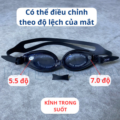 Kính Bơi Cận Thị Từ 1.5 Đến 8.0 Độ Mắt Tráng Gương Chống UV, Hấp Hơi Cho Người Lớn Và Trẻ Em