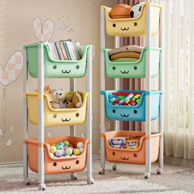 Kệ Gấu Đựng Đồ Đa Năng 4 Tầng Cho Bé - Kệ Đựng Đồ Chơi Có Bánh Xe Tiện Lợi - HÀNG CHÍNH HÃNG MINIIN