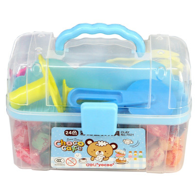 Vali Đất Nặn Đất Sét 24 Màu Kèm Dụng Cụ Nặn Và Khuôn Deli - Chất Liệu An Toàn Phù Hợp Cho Bé Sáng Tạo - 7021