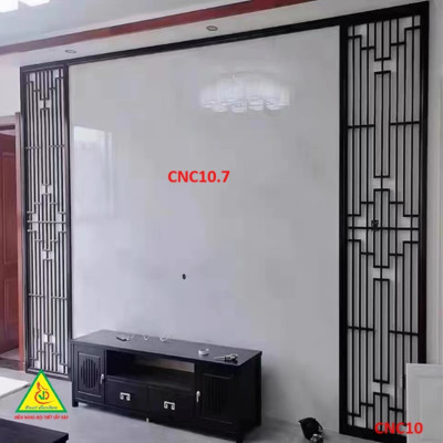 Nền tường phong cách Trung Hoa, bình phong gỗ cắt CNC010 - Nội thất lắp ráp Viendong Adv