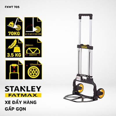 Xe đẩy hàng 2 bánh gấp gọn khung nhôm tải trọng 70kgs STANLEY FATMAX- USA FXWT-705