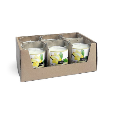 Hộp 6 ly nến thơm votive Eden Candle FTRAMART EDC0016 Vanilla (Hương vani)