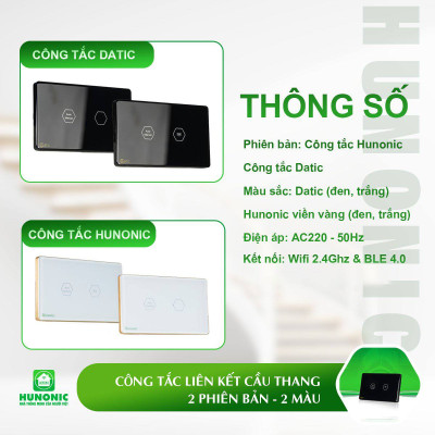 Hunonic Công Tắc Cầu Thang điều khiển bằng Wifi Datic