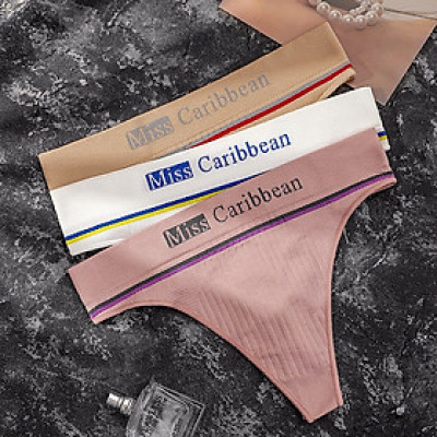 Combo 5 Quần Lót Nữ Lọt Khe Dệt Kim Miss Caribbean 9828 – Thoáng Mát, Co Giãn 4 Chiều