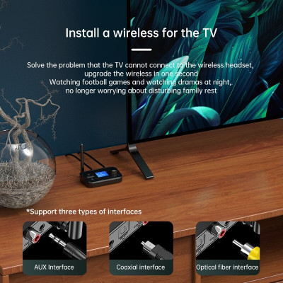 Hàng Chính Hãng - Bộ Thu Phát Âm Thanh Bluetooth C41-JA Bluetooth 5.0 Phạm Vi Kết Nối 10m Đa Dạng Kết Nối 3.5mm Optical Coaxial Chế Độ Chuyển Đổi Linh Hoạt RX TX Âm ThanH Hi-Fi Hỗ Trợ Đa Định Dạng Mp3 AAC SBC Pin Trâu 4-26Hỗ Trợ Thẻ Nhớ Ngoài - ROGTZ