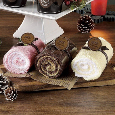 Set 02 khăn cuộn cotton loại nhỏ - Nội địa Nhật Bản - Giao màu ngẫu nhiên