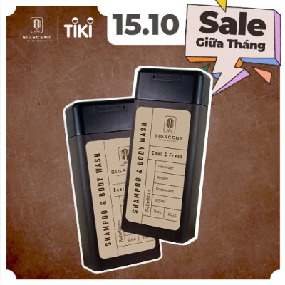 Sữa tắm dầu gội cho nam hương nước hoa 375ml Rebellious thương hiệu SIGSCENT - COMBO 2