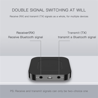 ROGTZ - Thiết bị thu phát Bluetooth 5.0 2 trong 1 BT-13 Kết nối âm thanh không dây Kết nôi đa dạng Android/IOS/Tablet/PC/Laptop/CD/Mp3-Player Ổn định Âm thanh mượt mà Cổng 3.5mm Pin 200mAh/3.7V Khoảng cách 10m Dải tần 2.402GHz - 2.480GHz Hàng Chính Hãng