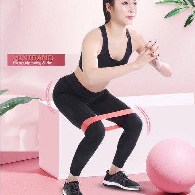 Sét 4 dây kháng lực Mini Band tập gym - Dây cao su Miniband tập tay, chân ,mông...Hàng chính hãng