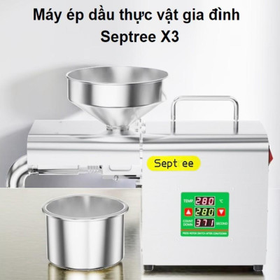[ Hàng chính hãng] Máy ép dầu ăn thực vật dùng trong gia đình. Thương hiệu Mỹ cao cấp Septree - X3