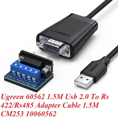 Ugreen UG60562CM253TK 1.5M cáp chuyển Usb 2.0 ra rs422 Rs485 màu đen - HÀNG CHÍNH HÃNG