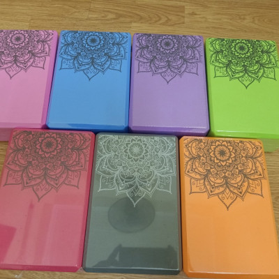 Gạch Tập Yoga,Gối Yoga Họa Tiết Chính Hãng Cao Cấp (Chọn Màu)