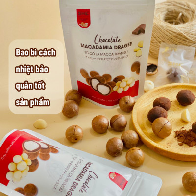 Socola Macca Tiramisu - Túi 50g - SHE Chocolate - Tốt cho sức khỏe - Quà tặng người thân, dịp lễ, thích hợp ăn vặt