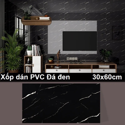 Bộ 5 Tấm Xốp Dán Tường 3D PVC Lá Xanh 60x30cm Keo Sẵn Dày 2,5mm Cao Cấp, Sang trọng