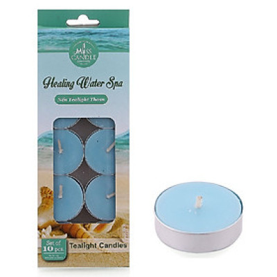 Hộp 10 Nến Thơm Hương Thơm Của Biển Miss Candle FTRAMART EDC0368 (Xanh Da Trời)