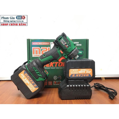 Máy chuyên vít trượt dùng pin Dekton M21-VT55NCP /Lực siết 55N.w/ 2 PIN 15 CELL/Chân pin phổ thông