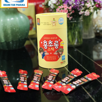 Nước Hồng Sâm Nhung Hươu Hàn Quốc Trẻ Em - MYEONG KI SAM - Hàng nội địa Hàn Quốc - nhập khẩu chính ngạch - Hộp 300g (10g x 30 gói) - Vị sữa chua, bổ sung thêm vitamin, khoáng chất