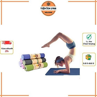 Thảm Tập Yoga 2 Lớp TPE 6mm Cao Cấp - Thảm Tập Gym và Yoga Chuyên Nghiệp QS - Giao ngẫu nhiên